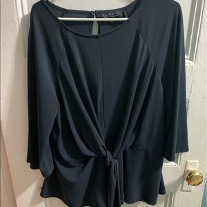 ELOQUII Navy Top